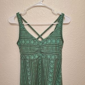 PrAna Rebecca A-line dress in Sea foam print